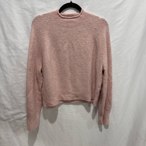 J. Crew Sweaters - J.Crew Blush Pink Mock Neck Long Sleeve Pullover Sweater Medium Stretchy Alpaca